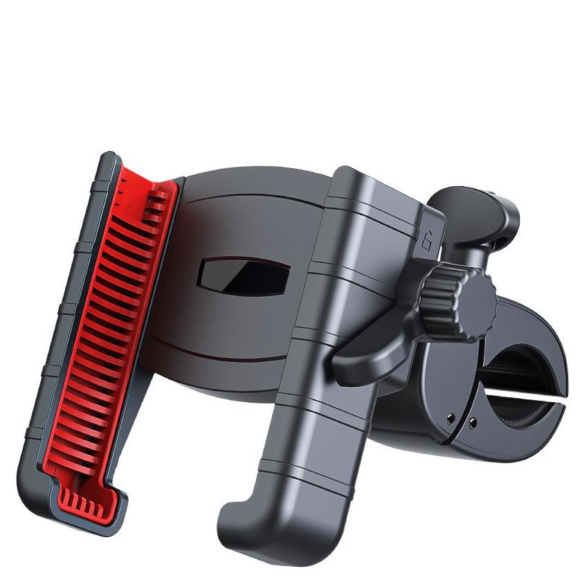 Shock-Absorbing Motorcycle Phone Holder for Electric Bike & Bicycle Navigation красный