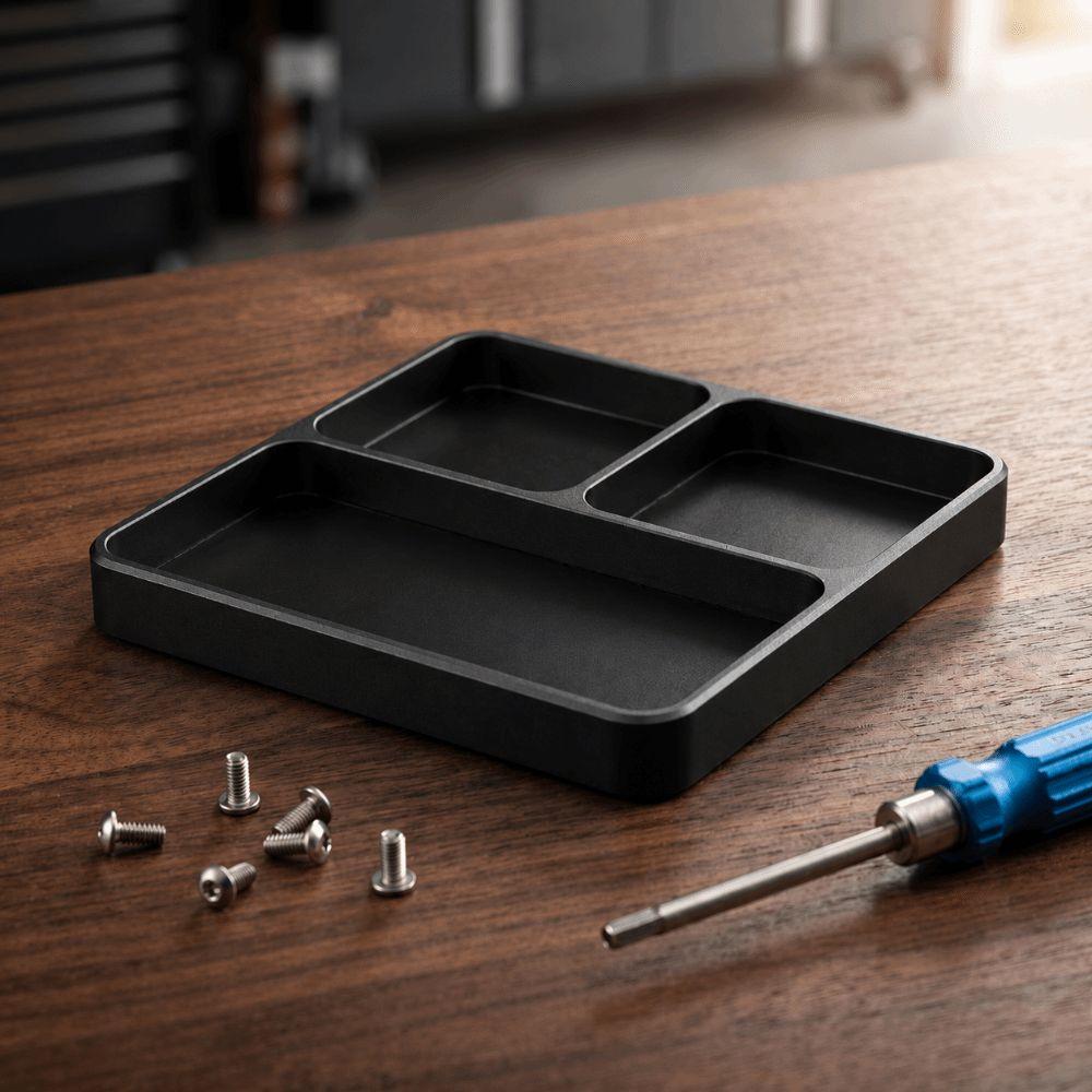 Aluminum Alloy Magnetic Screw Tray With Magnetic Pad Parts Holder Tray  For RC Boat