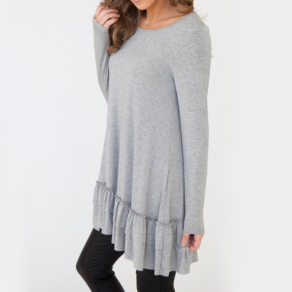 Damen Lässig Elegant Mode Bequemes Langarm-Oberteil mit langen Plissee-Ärmeln