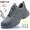 Breathable Safety Shoes For Men Women Summer Work Shoes Sneakers Puncture-Proof Indestructible Shoes Protective Boots Security