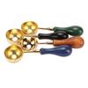 4Pcs Wax Melting Spoon Elegant Wax Sealing Stamp Melting Spoon with Wooden Handle for  Crafts Gif