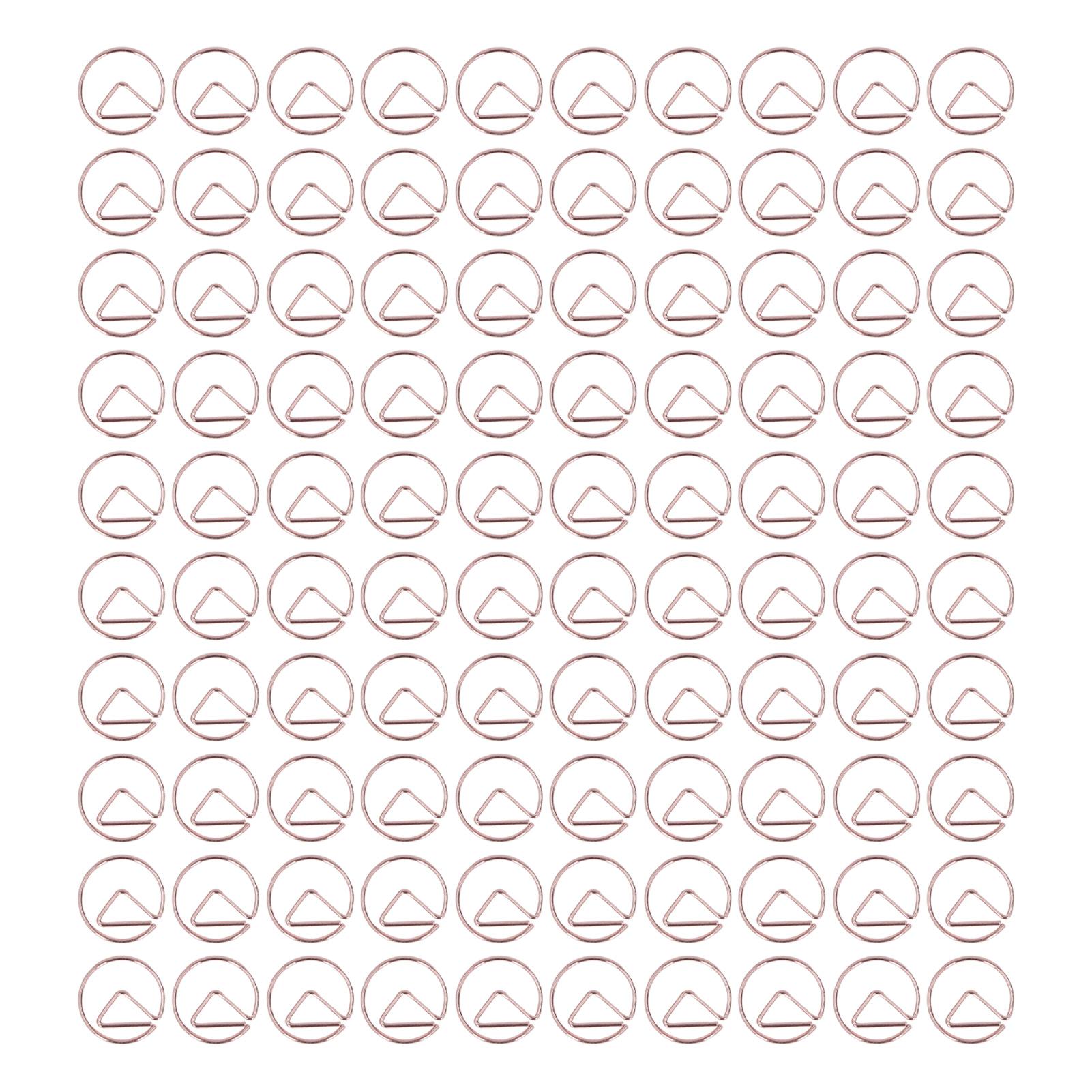 

100pcs Mini Paper Clips Portable Cute Small Electroplating Rose Gold Metal Paper Clip for Office Home File