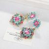 Colorful Geometric Zircon Long Earrings For Women, Sand Plated Vintage High-End Jewelry Gift