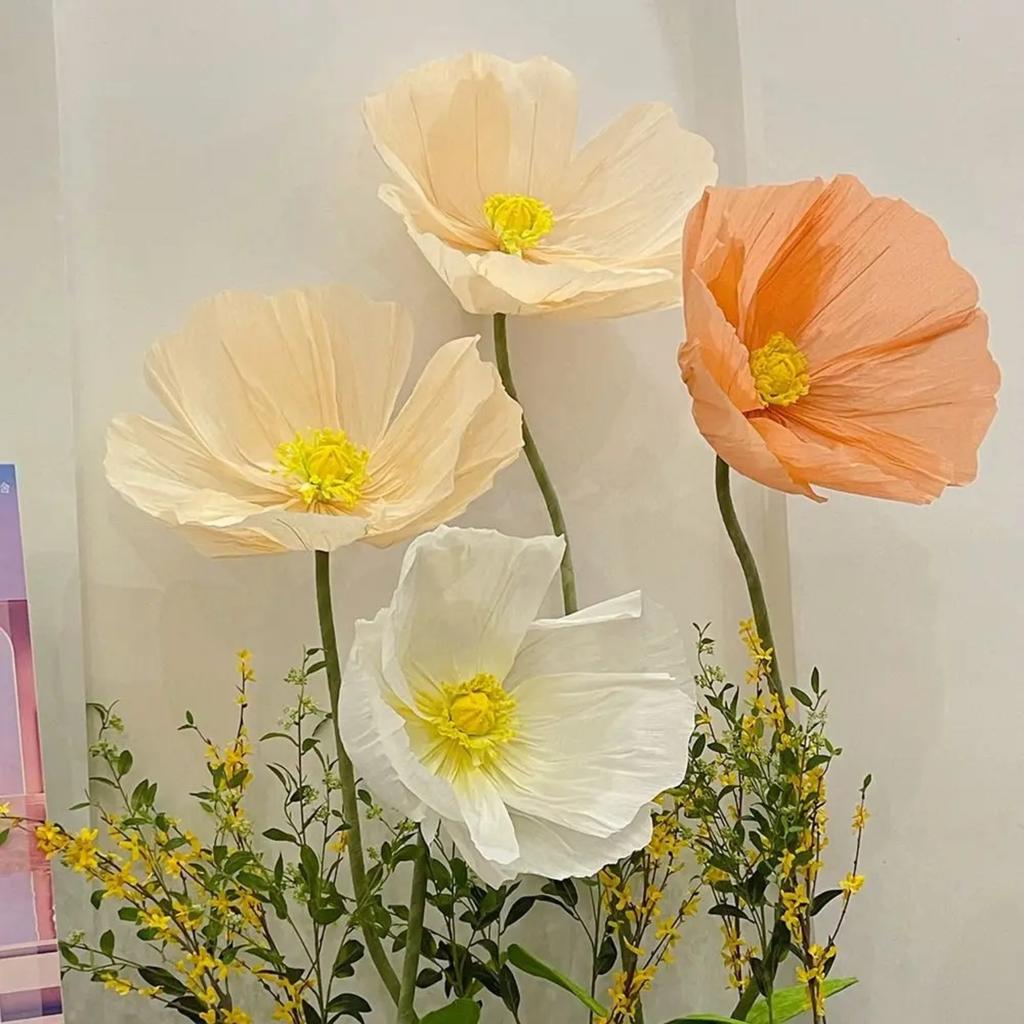 Neue 60cm Simulierte Riesige Blume Riesenpapier Große Künstliche Blume Simulierte Falsche Blumenkopf Außen