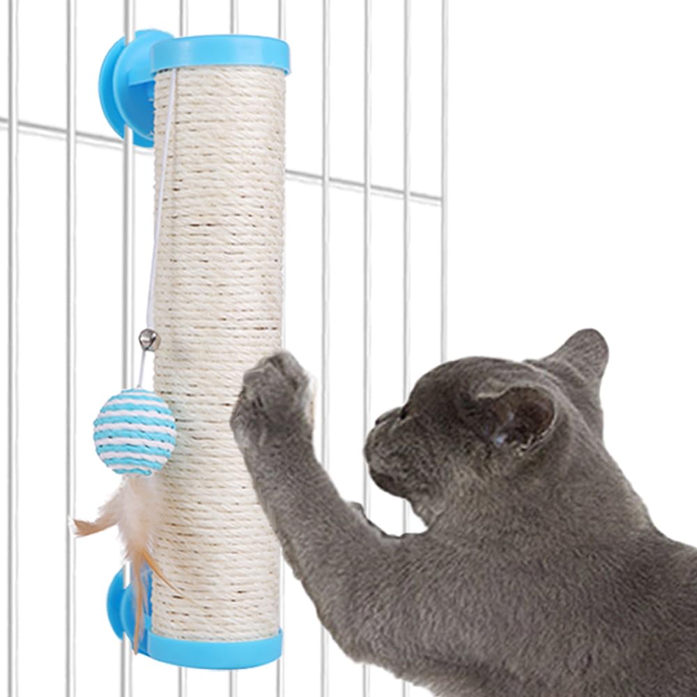 

Игривая когтеточка для царапания из пеньки без инструментов легко 31см кошки, клетки, игрушки, мячи, требуется, установить, длинная, экономящая место