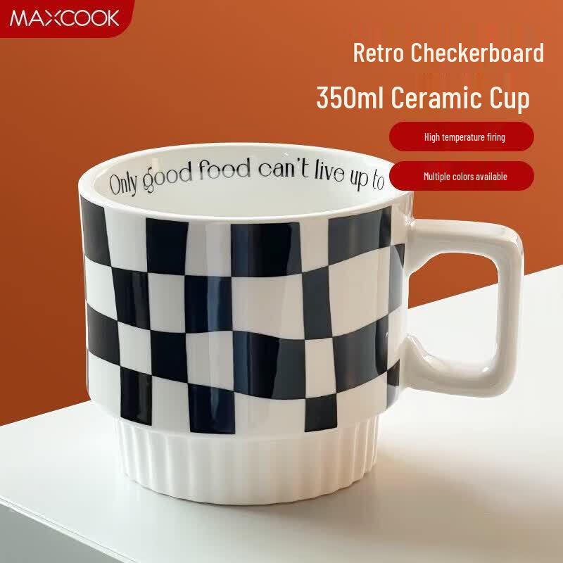 MAXCOOK Chessboard Stackable Ceramic Mug