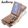 Wallet Men's Short Korean Version Multi Slot Buckle Solid Color Retro Ticket Holder