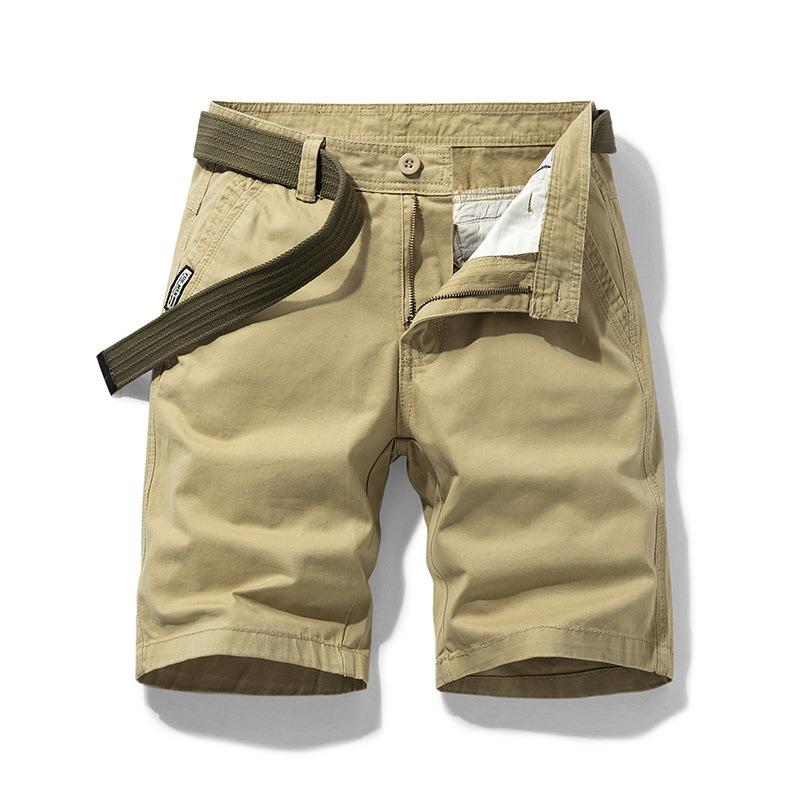 New Overalls Five-point Pants Men s Summer Loose and Versatile Thin Pants Casual Pants Men s High Sense 28 хаки