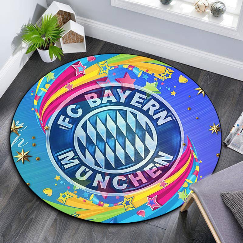 FC Bayern München,Round Area Rug,Carpet Rug for Living Room Bedroom Sofa Playroom Decor,Non-slip Floor Mat