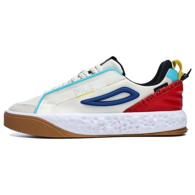 Fila Viva Fabric Non-Slip Low-Top Skate Shoes Men Sneakers White Red F12M323201FVR