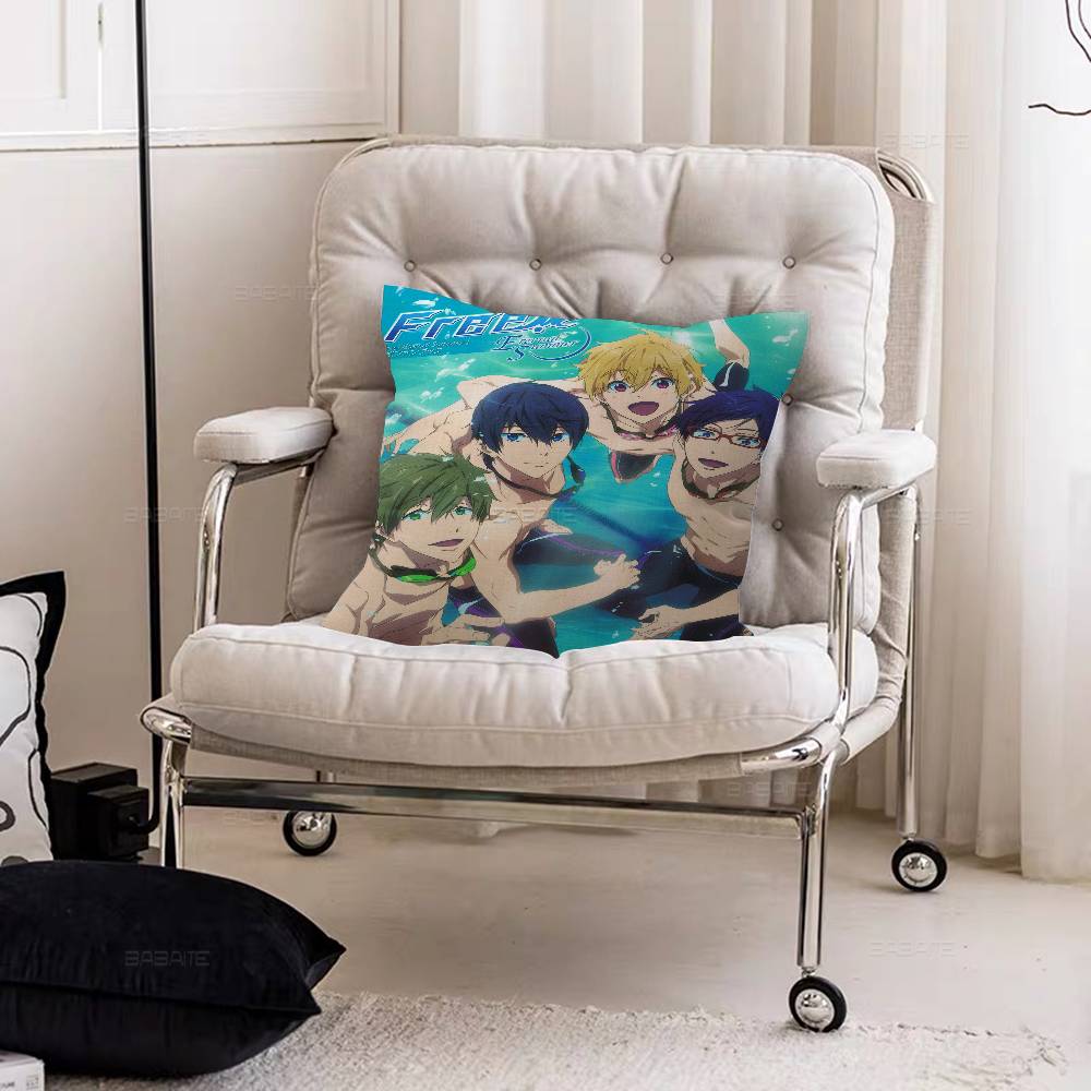 Free Anime Pillow Cover for Bedroom Room and Living Room Sofa Decorative Cushion Cover