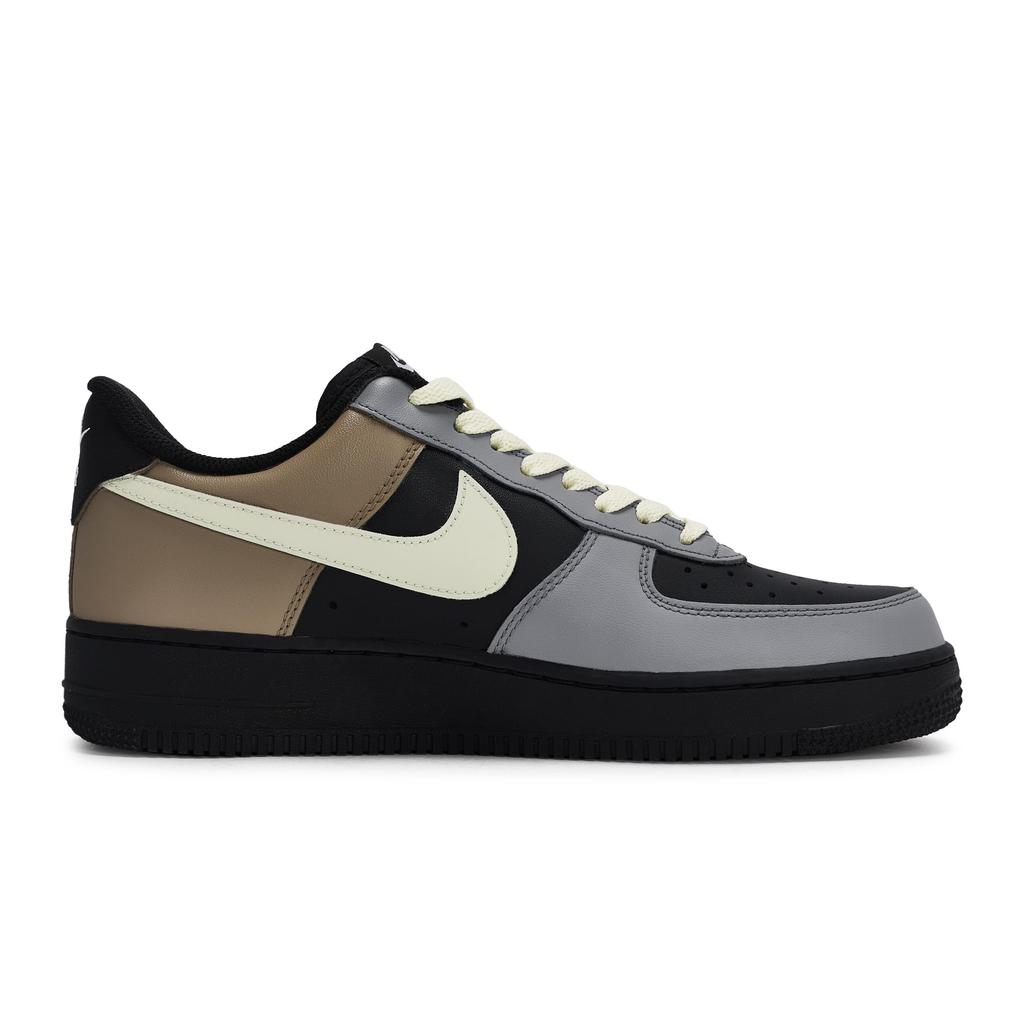 Nike Air Force 1 Skateboard Shoes Unisex Low top Black/Grey/Rice/Brown FZ0627-010(Team1189-)