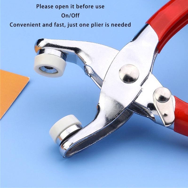 Metal Snap Button with Fastener Pliers Hollow Sewing Snaps Prong Snap Button Kits for DIY Crafting Clothing Sewing