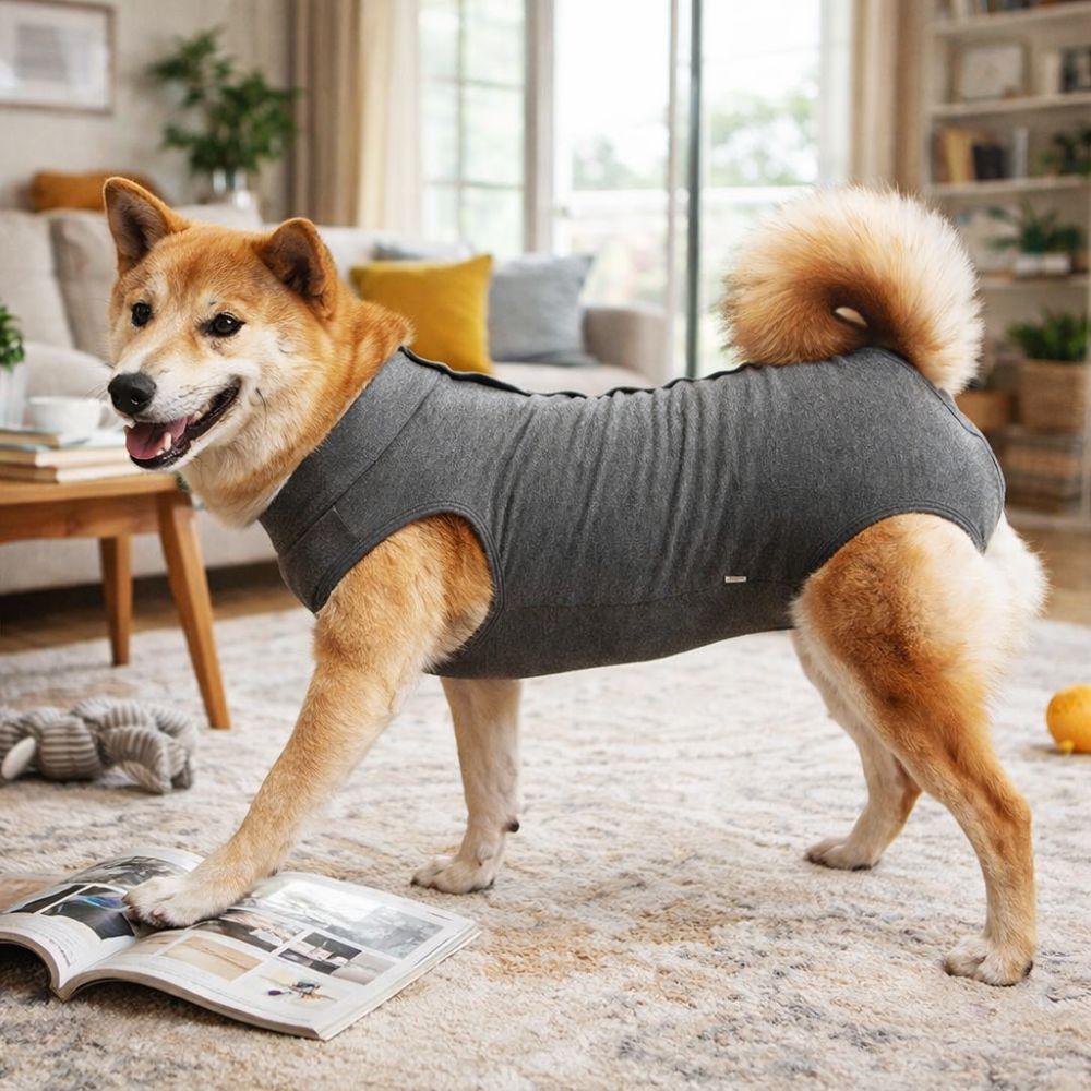 Elastic Dog Recovery Suit Breathable Comfortable Dog Sterilization Suit Washable Adjustable Pet Anti-Lick Suit Recovery Period