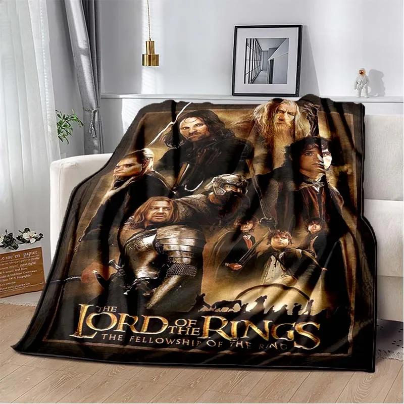 2025 New Fashionable L-Lord of the Rings Printed Blanket Hotel Office Comfortable Warm Sofa Bed Soft Blanket Gift Picnic Blanket