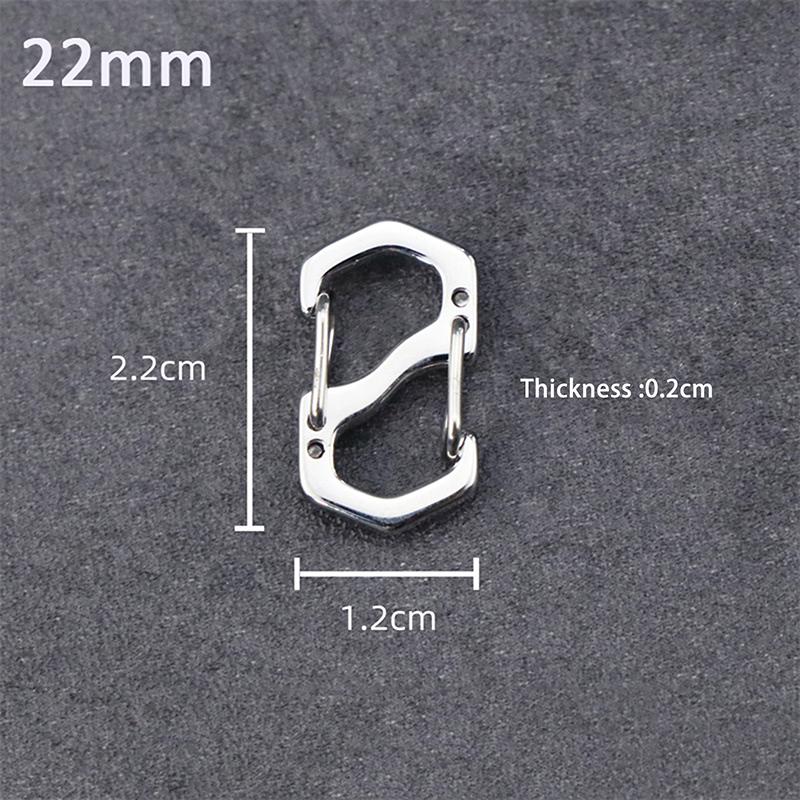 Backpack Buckle Stainless Steel S Type Carabiner With Lock Mini Outdoor Backpacks Luggage Hook Anti-Theft Key-Lock Tool
