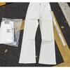 RogueWave American High Street Trendy Brand Letter Sash Trendy Flared Jeans Internet Celebrity Slimming Lightweight Long Pants