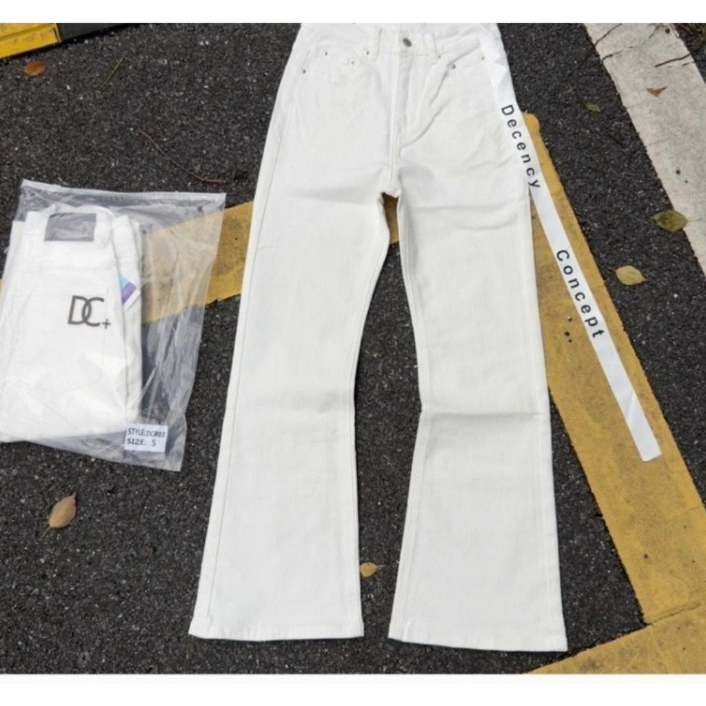 RogueWave American High Street Trendy Brand Letter Sash Trendy Flared Jeans Internet Celebrity Slimming Lightweight Long Pants