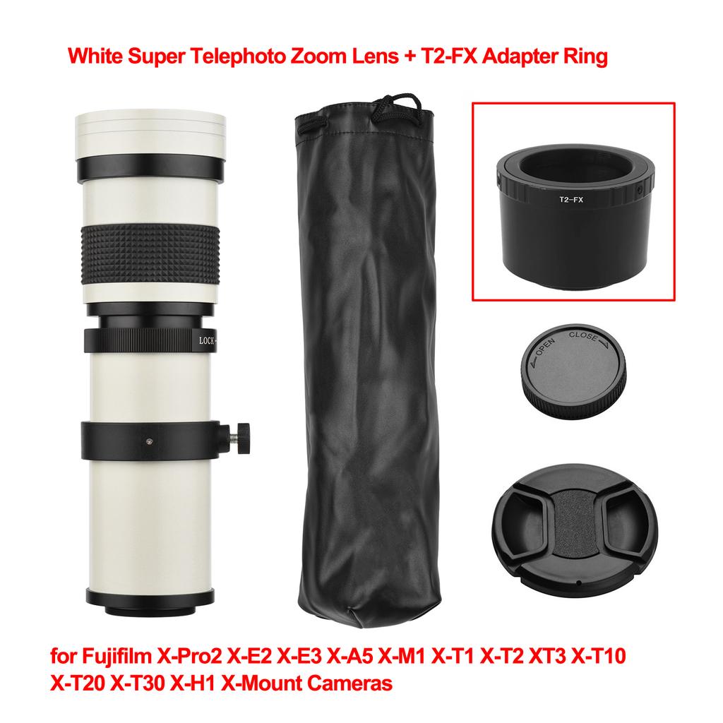 Camera MF Super Telephoto Zoom Lens F/8.3-16 420-800mm T Mount with 1/4 Thread for Canon Nikon Sony Fujifilm Olympus Cameras