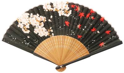 Asahio Folding Fan Cherry Blossoms and Autumn Leaves 151003