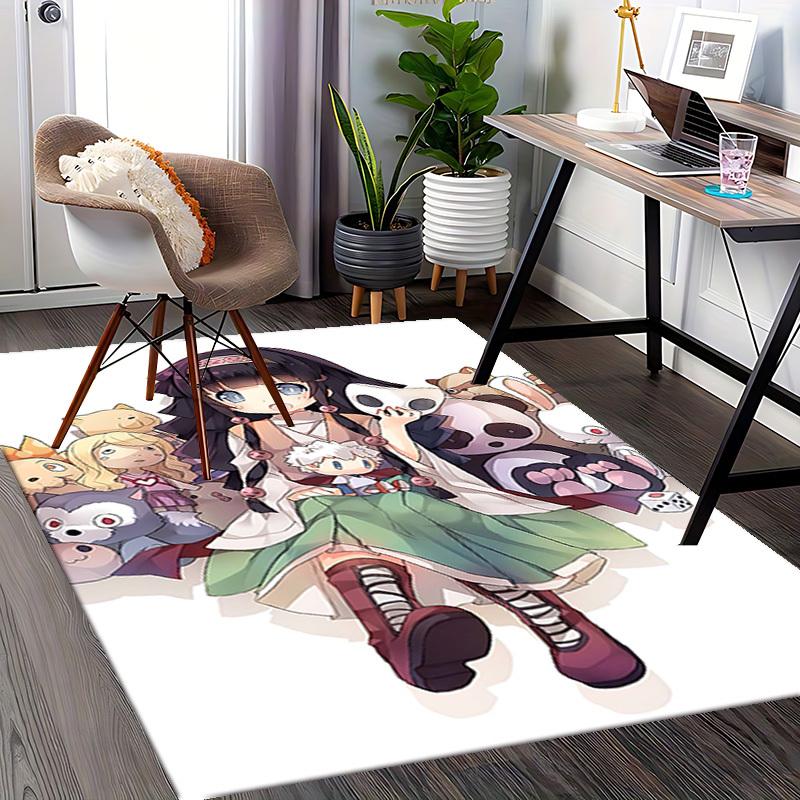 1pc Hannya Mask Anime Chair Mat - Cute Office Decor Carpet with Kawaii Characters for Desk, Home, Living Room, Bedroom, Game Room, Dormitory, Gift Ide