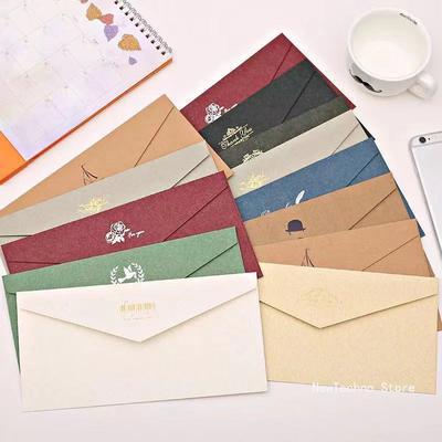 Vintage Gold Umschläge für Einladungen Kraftpapier Geschenkkarte Fensterumschlag Hochzeitsbriefset Mailer Briefpapier