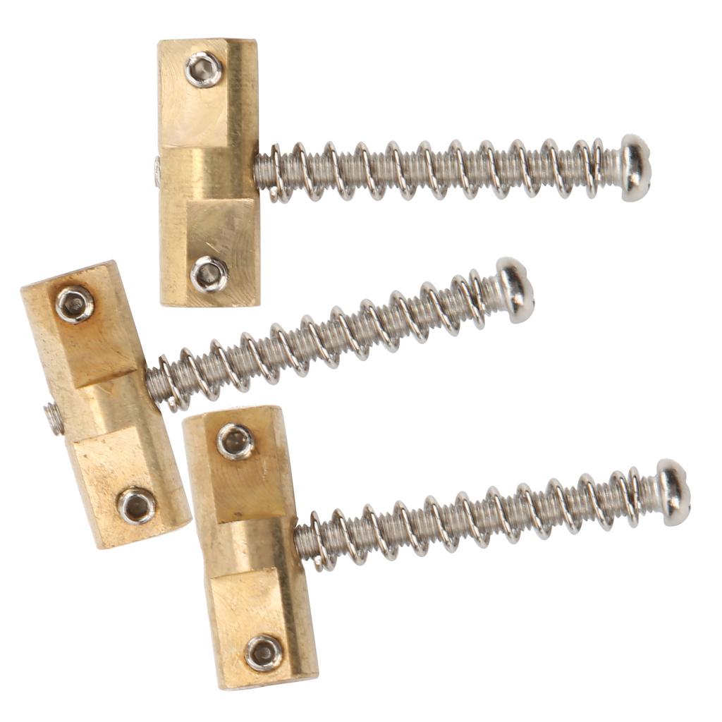 3 Stk Gitar Bridge-saler Messing Innfelt strengstøtte Erstatning for Stringed