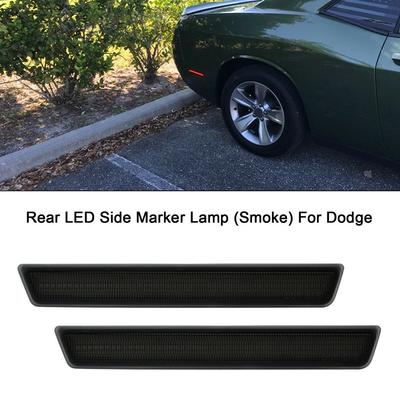 For 2015-up Dodge Challenger LED Rear Bumper Side Marker Lights Lamp Smoke Lens