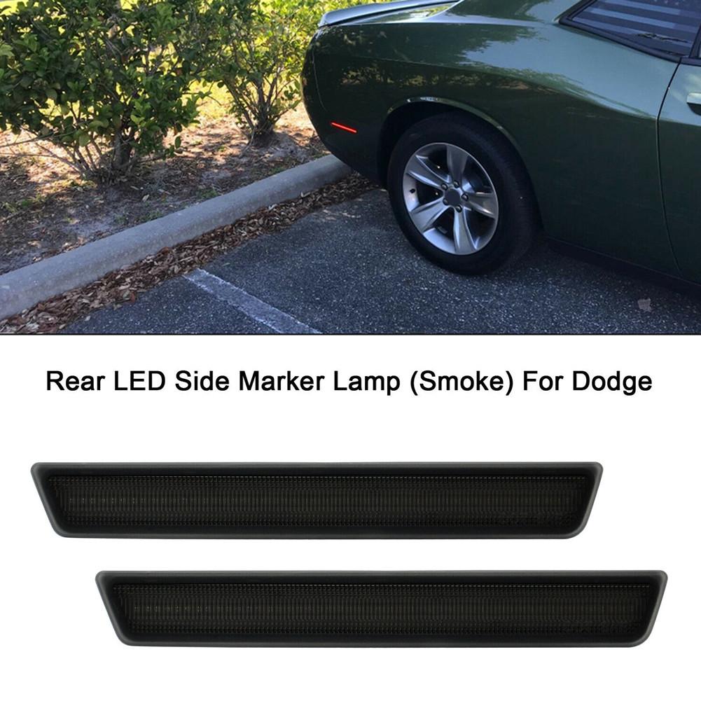 

For 2015-up Dodge Challenger LED Rear Bumper Side Marker Lights Lamp Smoke Lens
