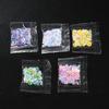 Net Celebrity Eye Makeup: Iridescent Glitter Gold Flake Powder & Nail Art Sequins for Evening Party