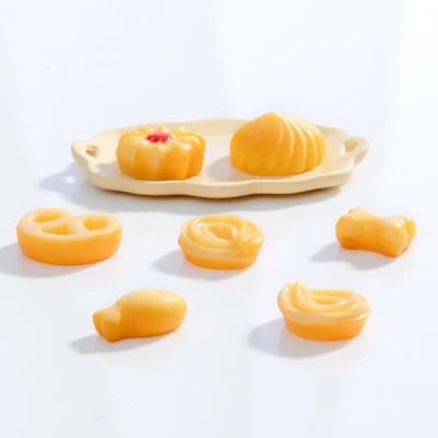 1 Set Miniature Cookie Jar Mini Butter Cookies Model Figurine Resin Tiny Simulated Food Toy DIY Photo Prop 1/12 Dollhouse Decoration Accessories