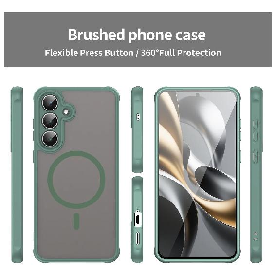 Magnetic Phone Case For Samsung Galaxy S25 Fe,Matte Shockproof Hybrid Phone Cover For Samsung Galaxy S25 Fe
