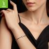 D Color Mozzarella Diamond Love Bracelet, Simple And High-End S925 Sterling Silver 50 Moissanite Bracelet