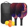 WEZHO BQ-193 Glass Fiber Pickleball Paddle Set