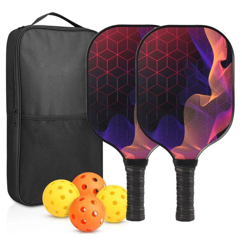 WEZHOPP Honeycomb Fiberglass Pickleball Paddle Set