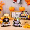 Halloween Decorations Wood Signs Pumpkin Dwarf Table Centerpiece Halloween Table Decor For Home Living Room Decor