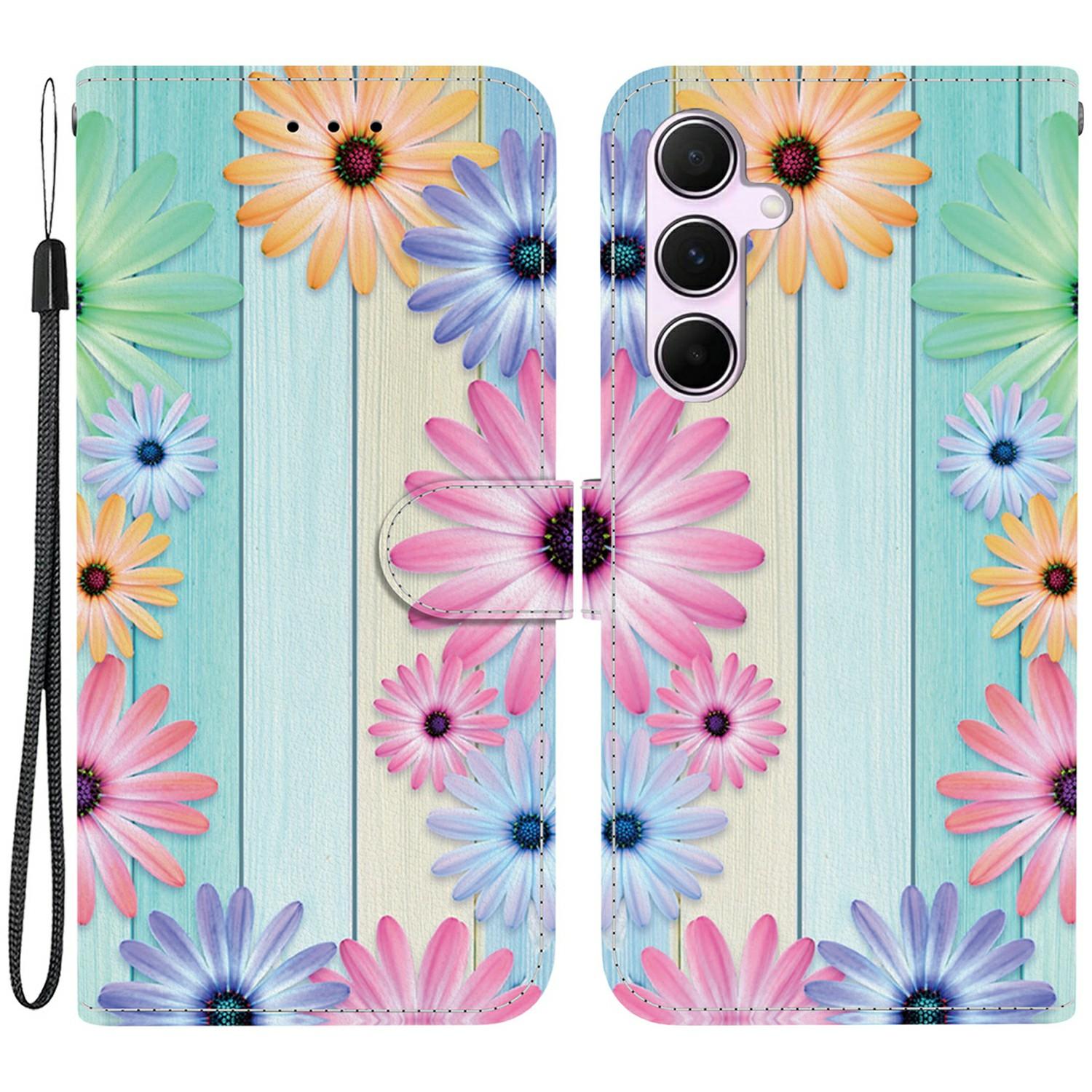 

For Samsung Galaxy A55 5G Case Pattern Printing Anti-Drop Leather Flip Wallet Phone Cover with Lanyard O