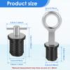 4Pcs Boat Drain Plug Kit Stainless Steel Snap Handle and T-Handle Boat Drain Twist Plug Marine Rubber Plug Sturdy Marine Boat