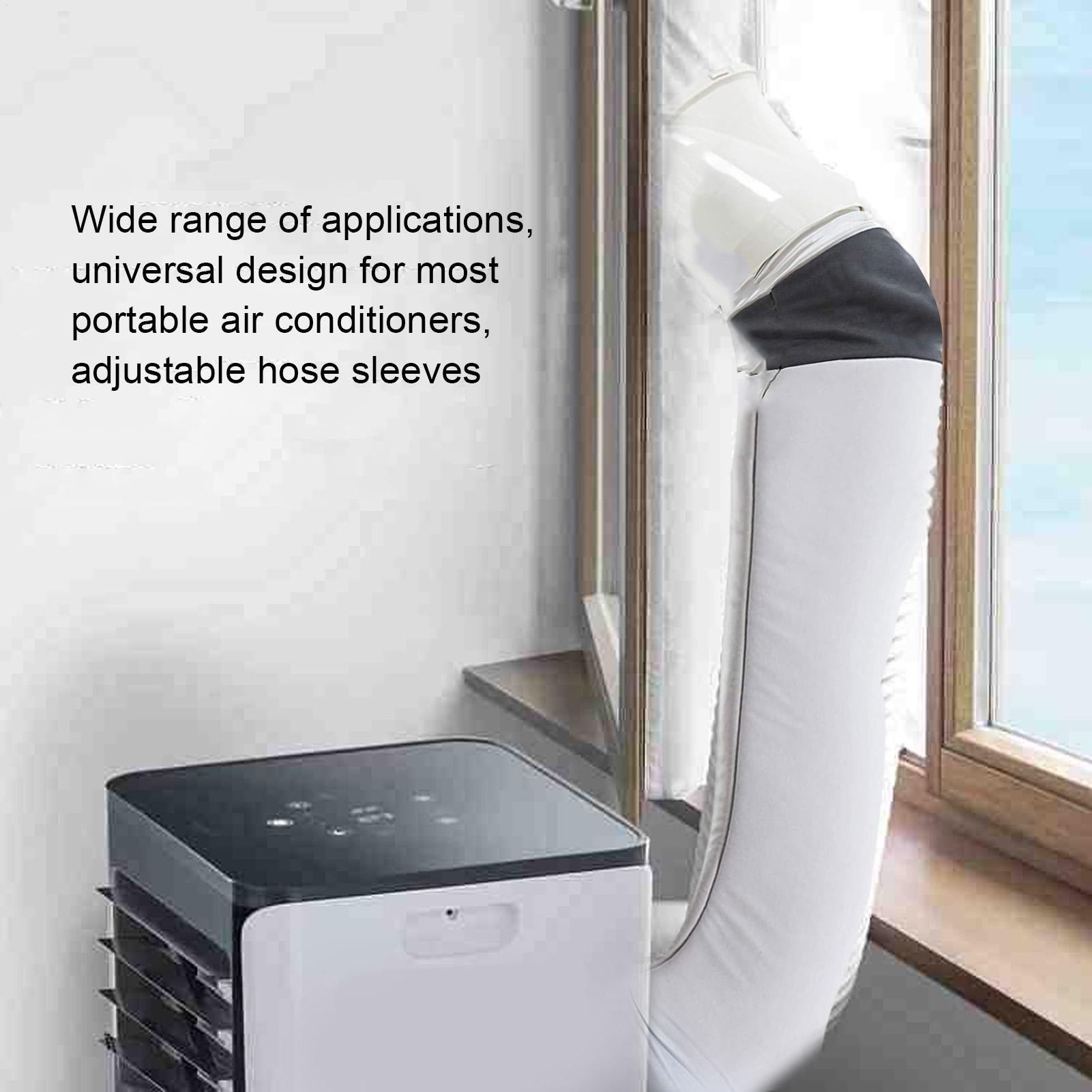 AC Hose Insulation Sleeve Dust Proof Adjustable Air Conditioner Hose Protective Cover Reusable Oxford Cloth AC Hose Wrap CN