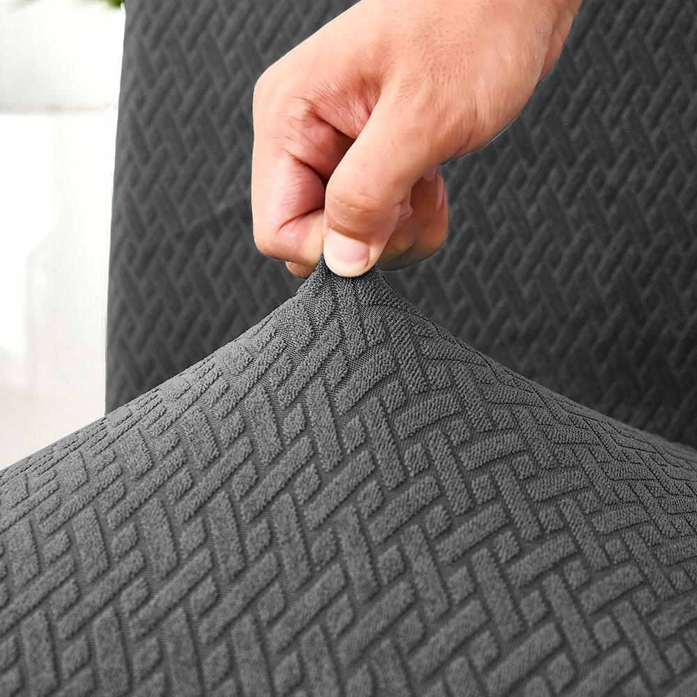 Graphite Jacquard Elastic Chair Cover [10-Z1-Grf]