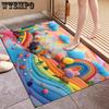 3D Colored Carpet Floor Mat Bathroom Absorbent Anti Slip Foot Mat Carpet Bathroom Mat