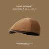Autumn and Winter Retro Corduroy Forward Hat Fashionable British Style Newsboy Hat  Japanese Street Literary Duck Cap for Men and Women