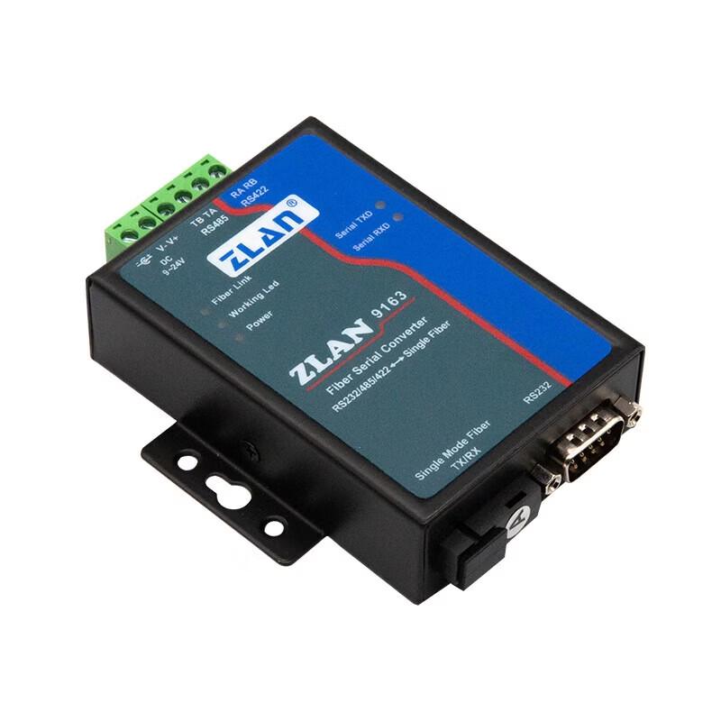 ZLAN ZL9163-5 Industrial RS485/232/422 To Fiber Converter