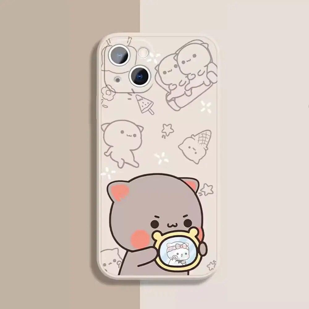 Animation Fashion Soft Lovely Phone For Iphone XS 7 Plus 6 14 Max X 12 13 11 6s 8 Mini Pro XR Silicone Silicon TPU Straight Soft Case Cover