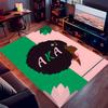 1pc AKA Logo9 Print Area Rug - Soft, Washable Non-Slip Indoor Mat for Office Chairs, Living Room, Home Office Decorative Rug