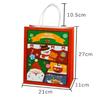 Merry Christmas Kraft Paper Gift Tote Bags Packaging Child For Candy Snack Storage Pouch Birthday Party Favors
