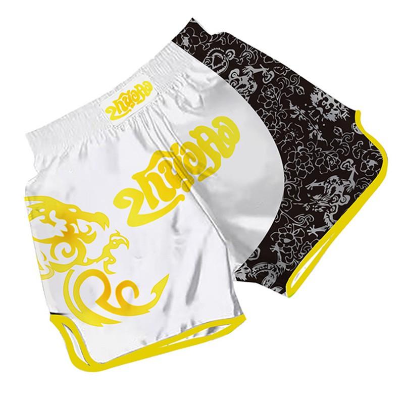 Muay Thai Boxing Shorts Breathable Cycling Jersey Training Combat Fight Workout Short Pants
