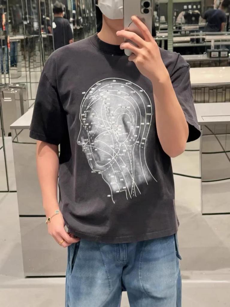 2026 Spring Unisex Trendy City Print Distressed Short Sleeve T-shirt