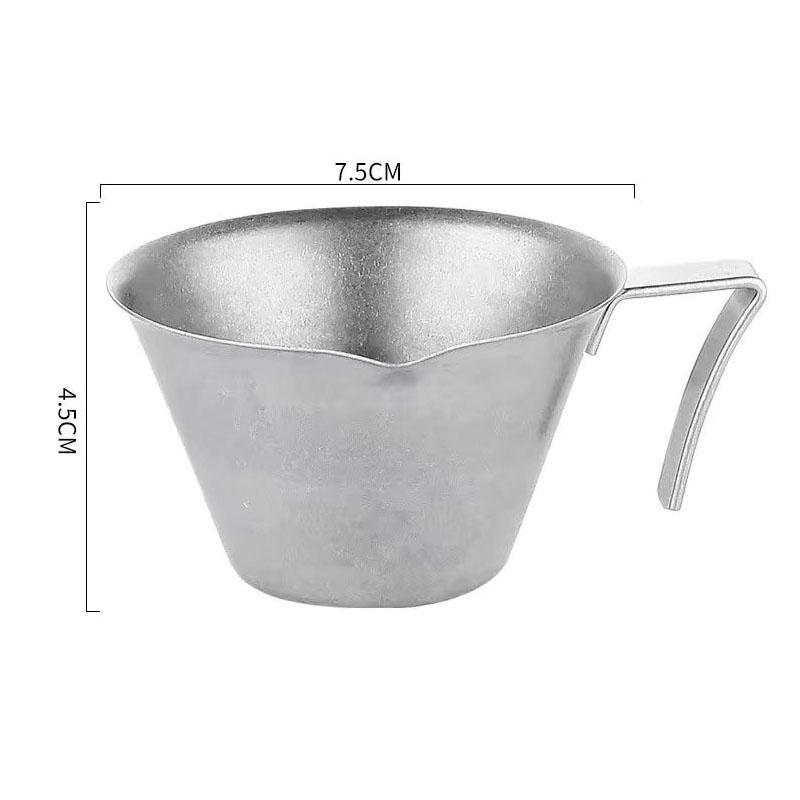 

100 мл чашка для экстракции эспрессо из нержавеющей стали 304 с утолщенной шкалой изысканная унция кофейная чашка аксессуары для дома кухни кафе