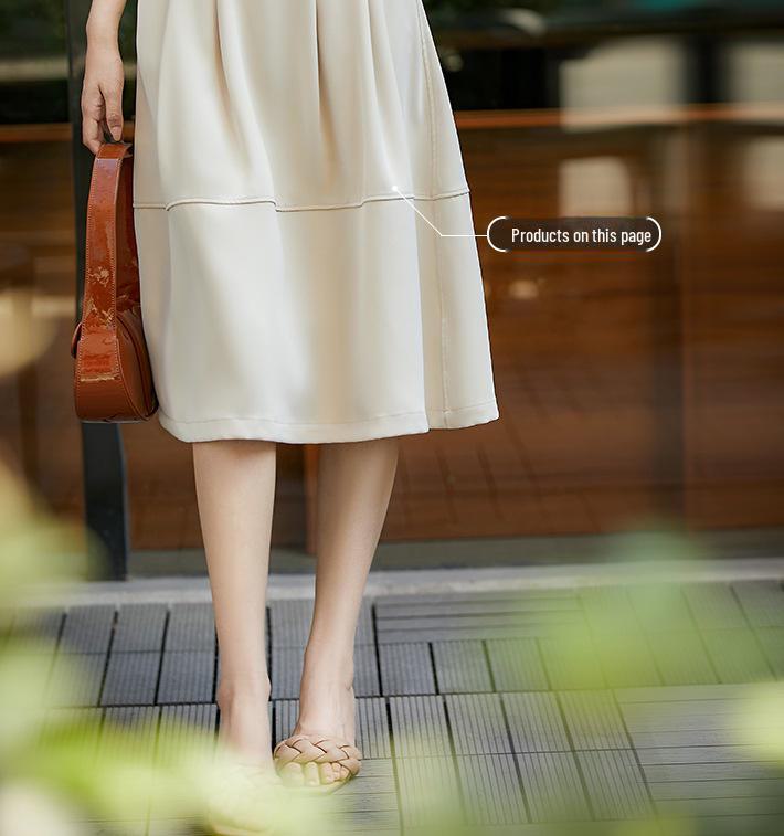 Elegantní sukně áčkového střihu s vysokým pasem ve stylu Hepburn - Dámská móda léto 2025